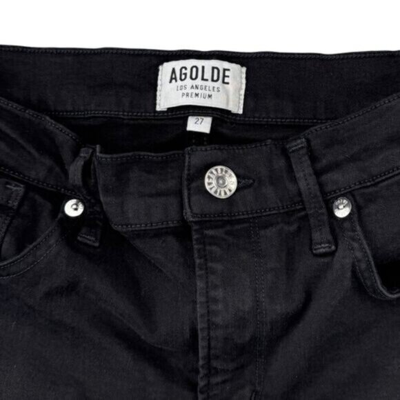 Agolde Sophie High Waist Skinny Jeans in Jet Black Womens Size 27 - Picture 5 of 8